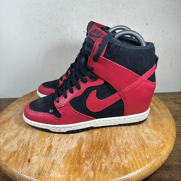 Nike Dunk Sky Hi Hidden Wedge University Red 528899-016 Shoes Womens Size 7.5‎ - Picture 4 of 9